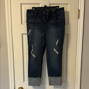 Women's Blue Distressed Jeans